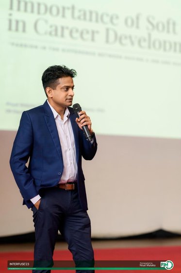 Priyal Walpita speaking at INTERFUSE '23